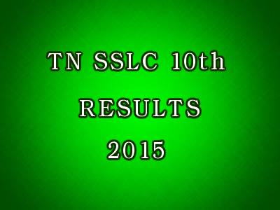 TN SSLC 10th Class Results 2015